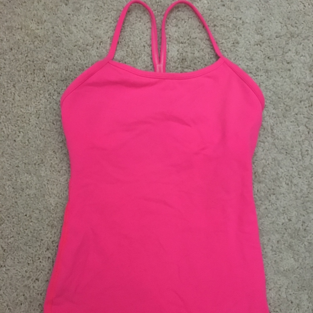 lululemon athletica Hot Pink Power Y Sz 2